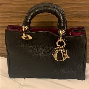 Diorissimo Tote pebbled leather mini black